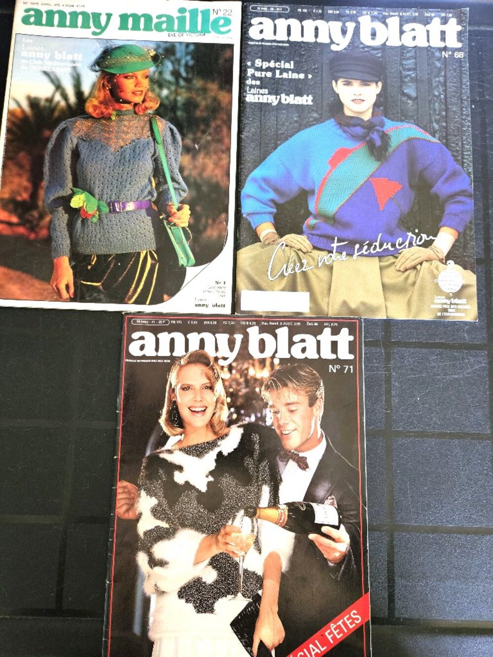 Bundle of 3 Vintage 1979 to 80s Anny Blatt Knitting Magazines